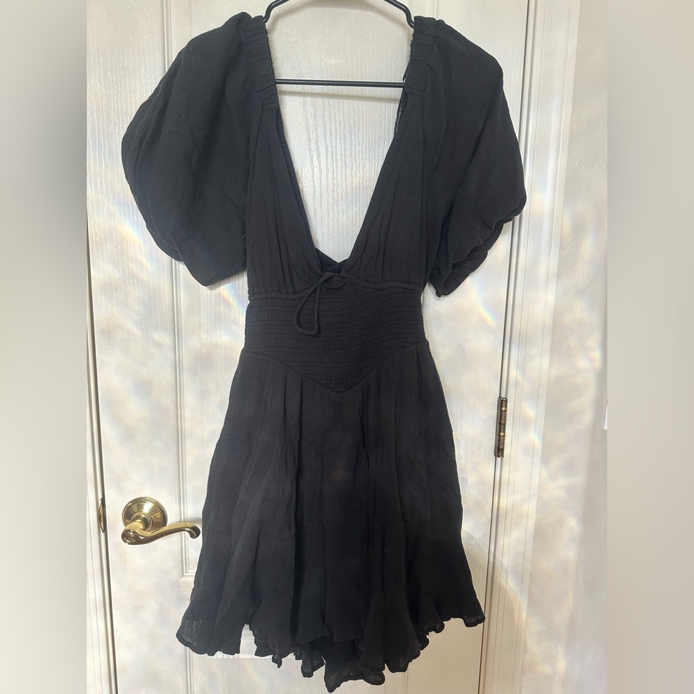 Free People Black Casual Dress
